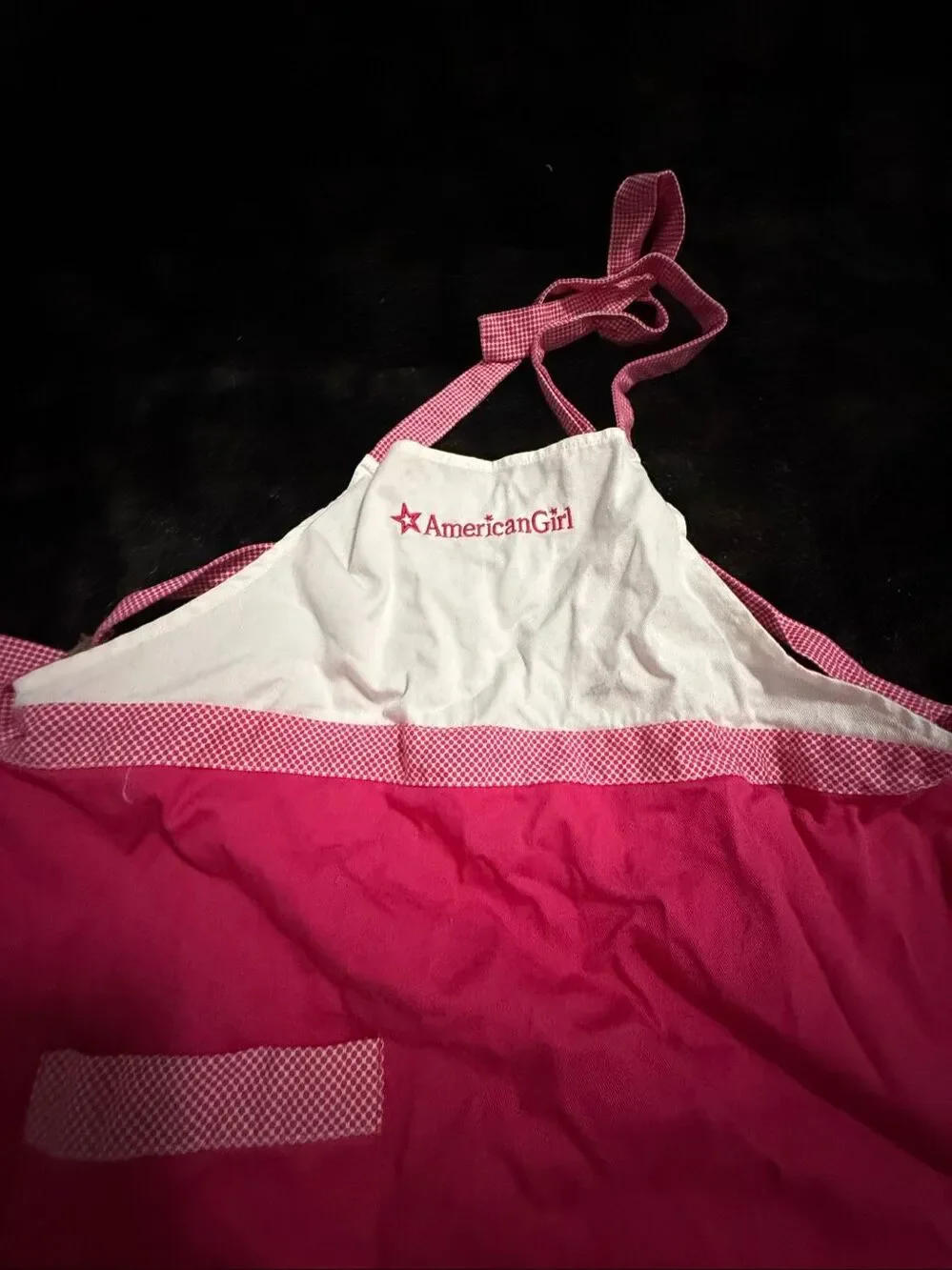 American Girl Apron child size one size pink